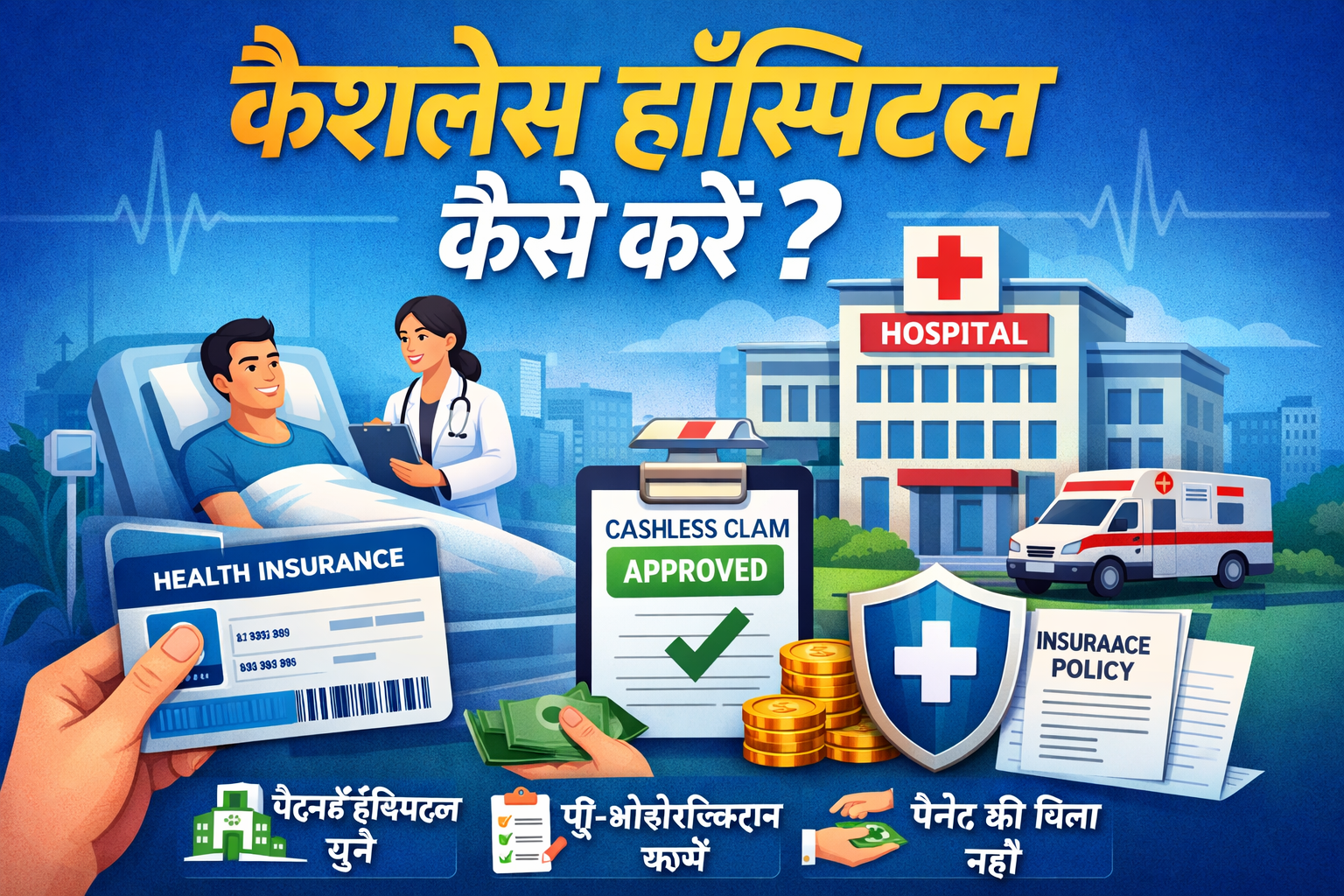 Cashless Hospital Process In Hindi