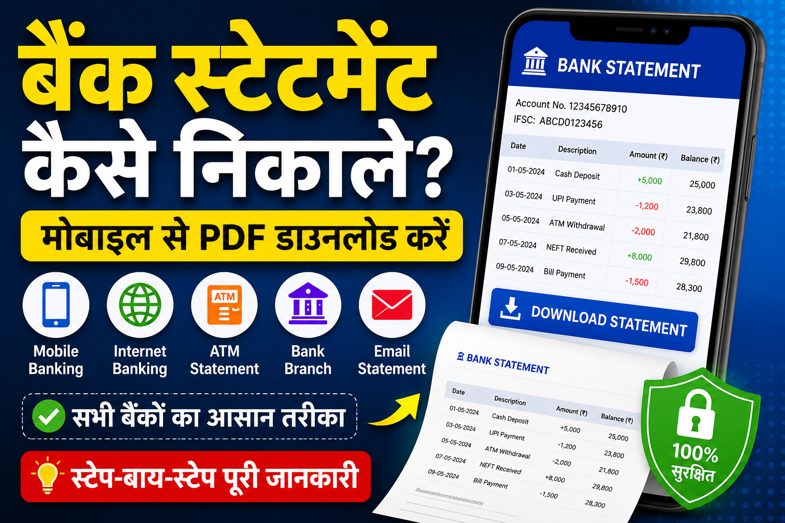 Mobile Se Bank Statement Download Kaise Kare